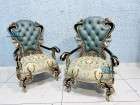 Royal rose gold bedroom chairs set