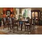 walnut finish in teak wood 6 seater dining table set