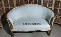 wooden carved 2 seater sofa chair