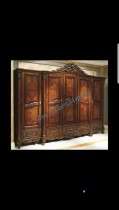 wooden carved 4 doors cupboard