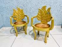 wooden carved patta chair for children