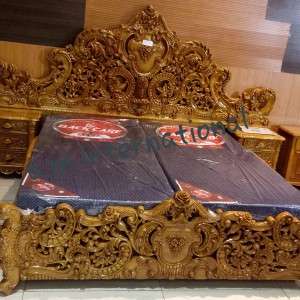  Wooden Carved Bed in Tamil Nadu